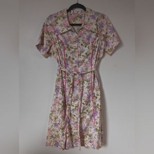 Vintage cotton floral house dress